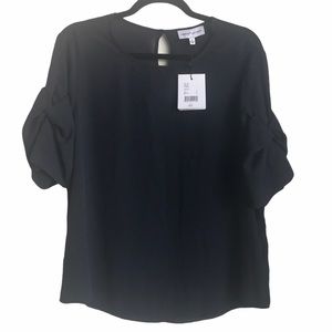 Gibson Latimer Midnight short sleeve blouse